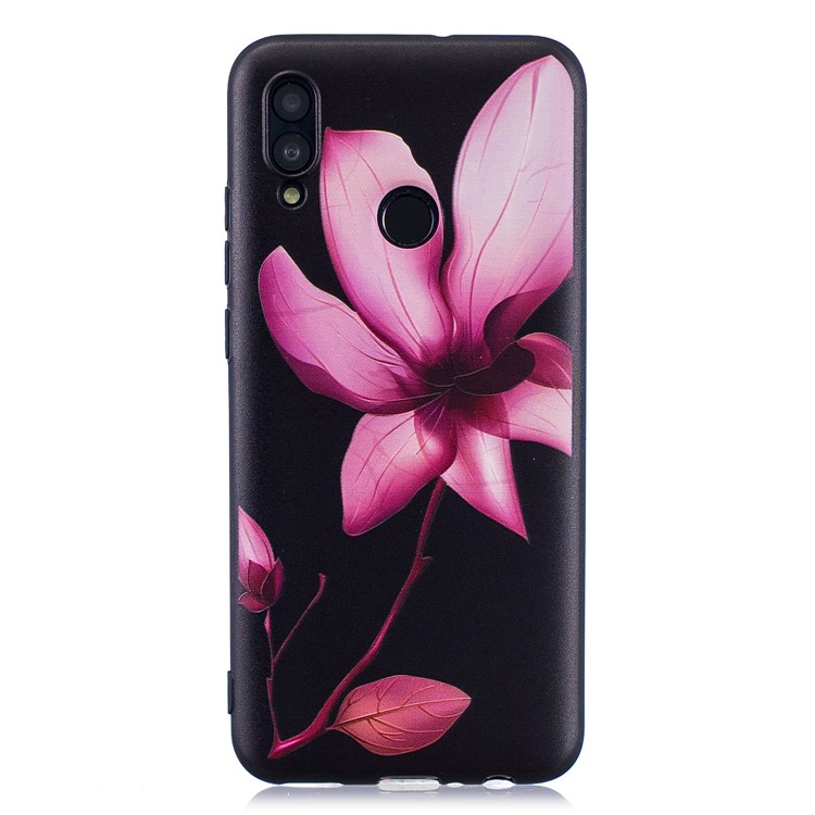 Embossed Pattern TPU Phone Shell for Huawei P Smart (2019) / Honor 10 Lite - Flower Pattern-2
