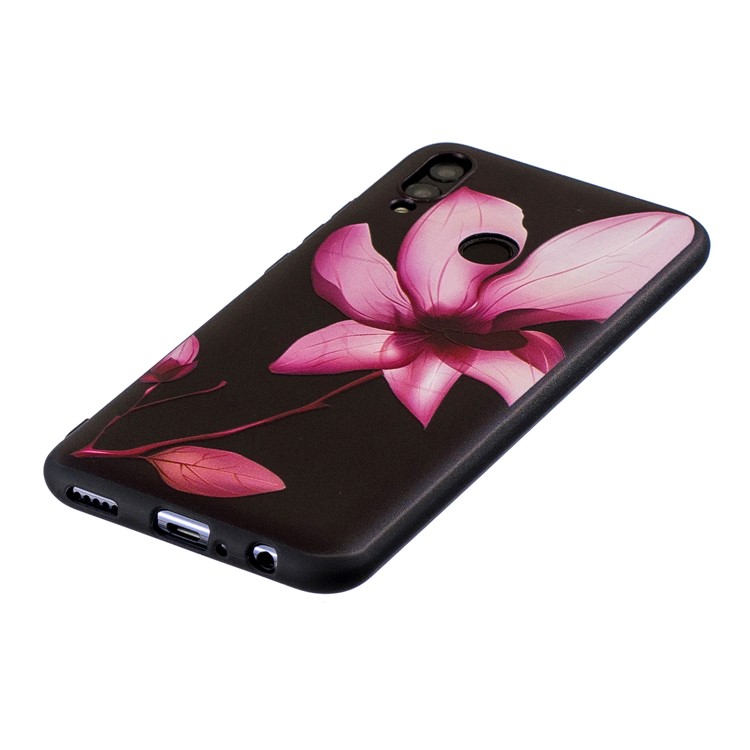 Embossed Pattern TPU Phone Shell for Huawei P Smart (2019) / Honor 10 Lite - Flower Pattern-3