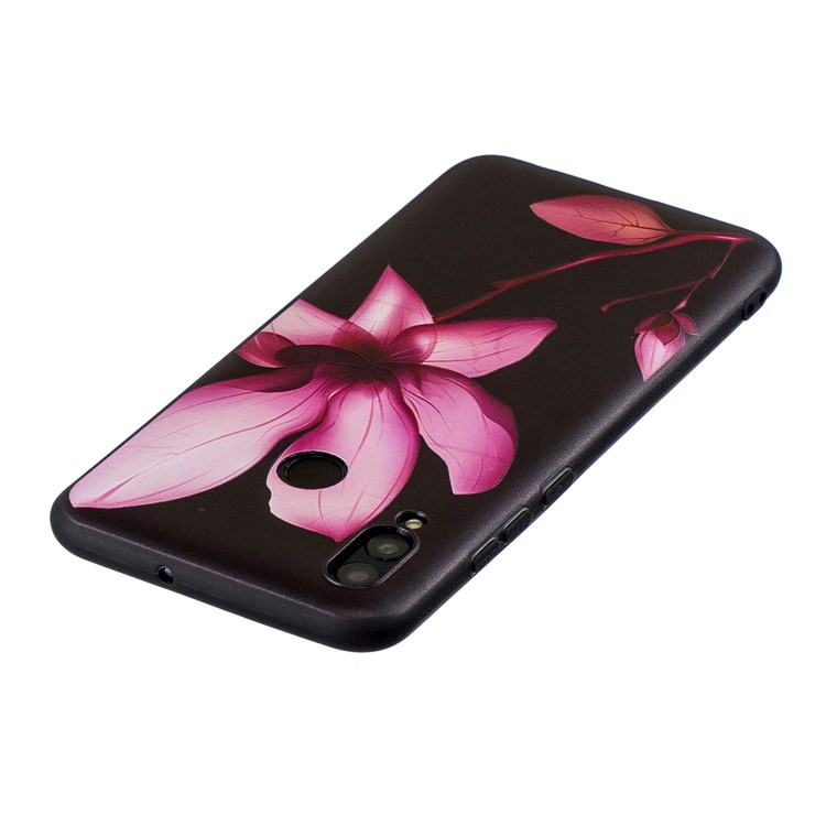 Embossed Pattern TPU Phone Shell for Huawei P Smart (2019) / Honor 10 Lite - Flower Pattern-4