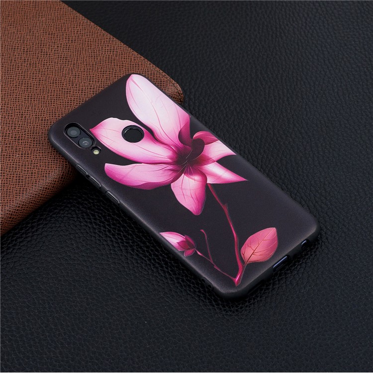 Embossed Pattern TPU Phone Shell for Huawei P Smart (2019) / Honor 10 Lite - Flower Pattern-6