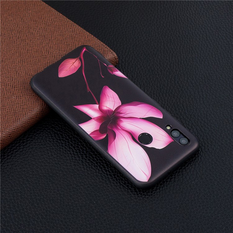 Embossed Pattern TPU Phone Shell for Huawei P Smart (2019) / Honor 10 Lite - Flower Pattern-7