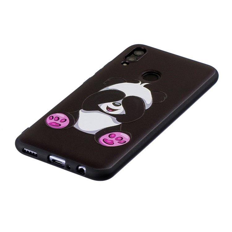 Couverture En Relief De Téléphone Portable En TPU Pour Huawei P Smart (2019) / Honneur 10 Lite - Adorable Panda-3