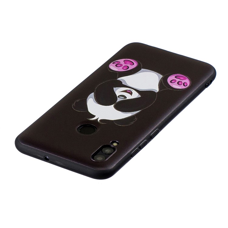 Couverture En Relief De Téléphone Portable En TPU Pour Huawei P Smart (2019) / Honneur 10 Lite - Adorable Panda-4