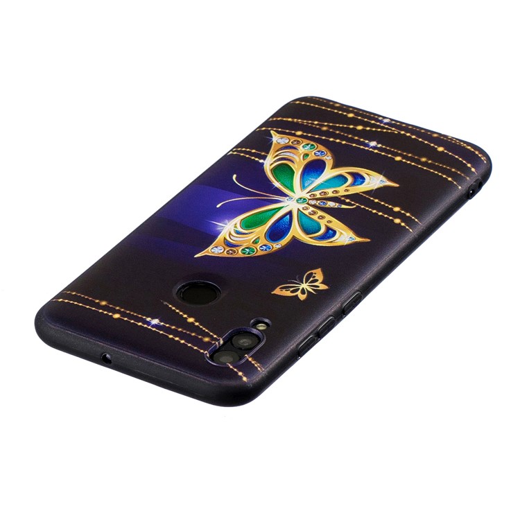 Embossed Pattern TPU Mobile Phone Shell for Huawei P Smart (2019) / Honor 10 Lite - Beautiful Butterfly-4