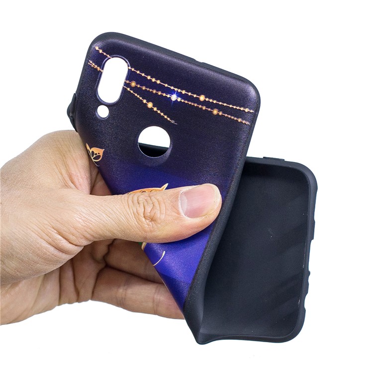Embossed Pattern TPU Mobile Phone Shell for Huawei P Smart (2019) / Honor 10 Lite - Beautiful Butterfly-5