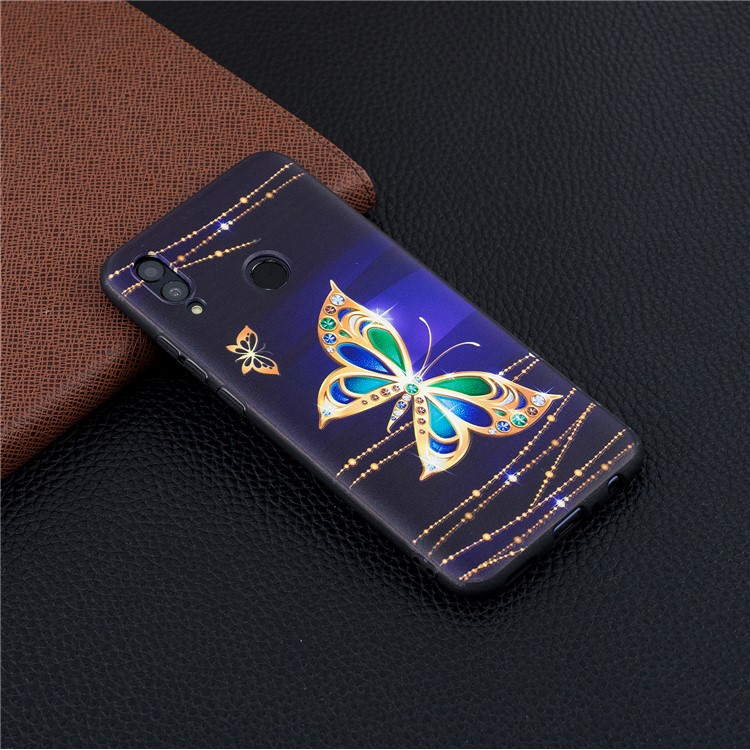 Embossed Pattern TPU Mobile Phone Shell for Huawei P Smart (2019) / Honor 10 Lite - Beautiful Butterfly-6