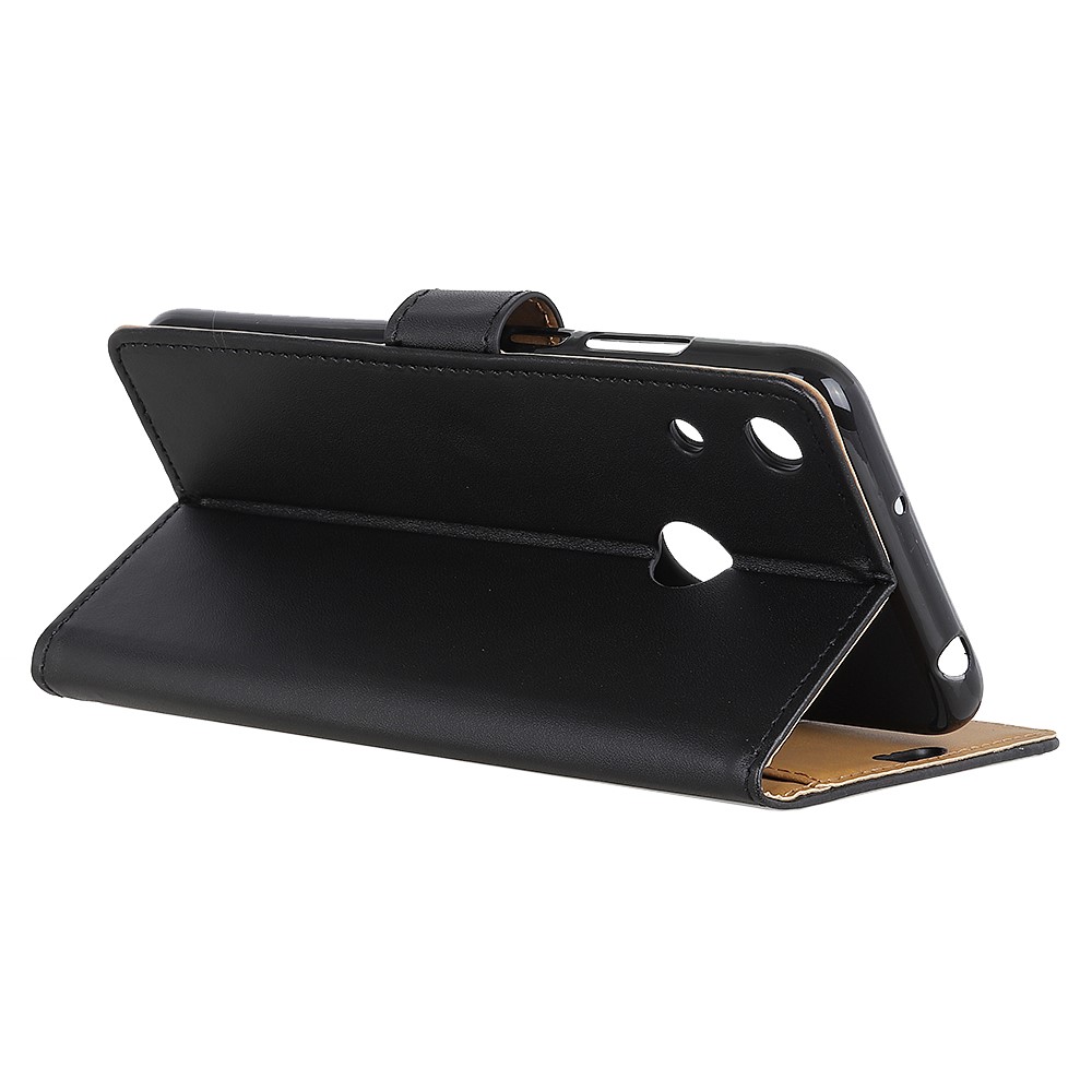 Carteira Stand Flip PU Couro Mobile Shell Casing Para Huawei Honra 8A - Preto