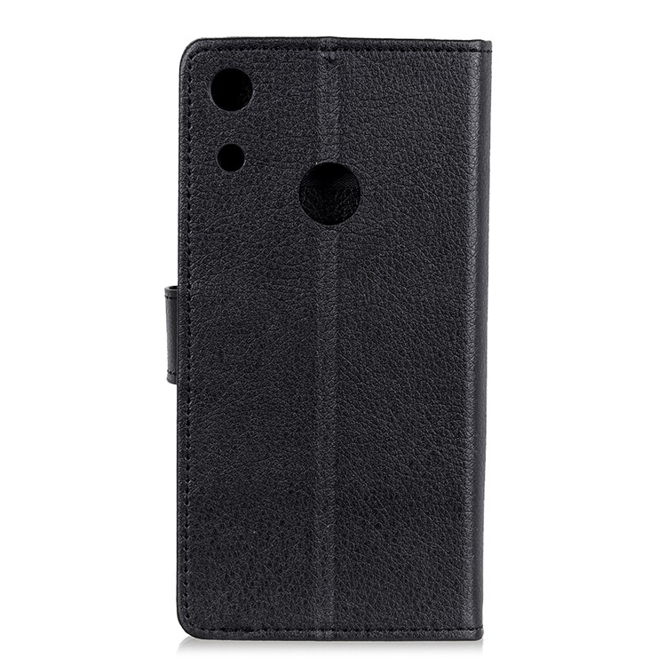 Litchi Skin PU Leather Wallet Case for Huawei Honor 8A - Black-5