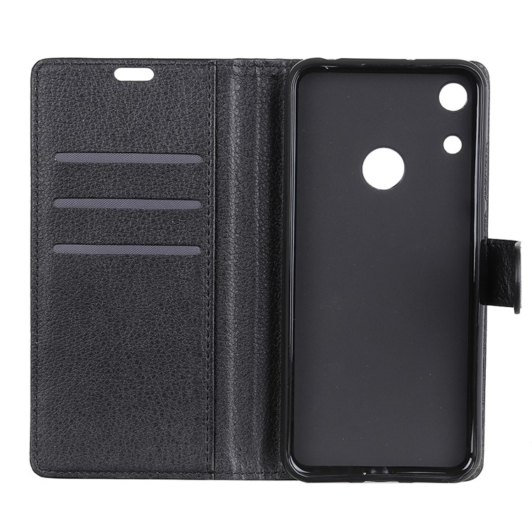 Litchi Skin PU Leather Wallet Case for Huawei Honor 8A - Black-6