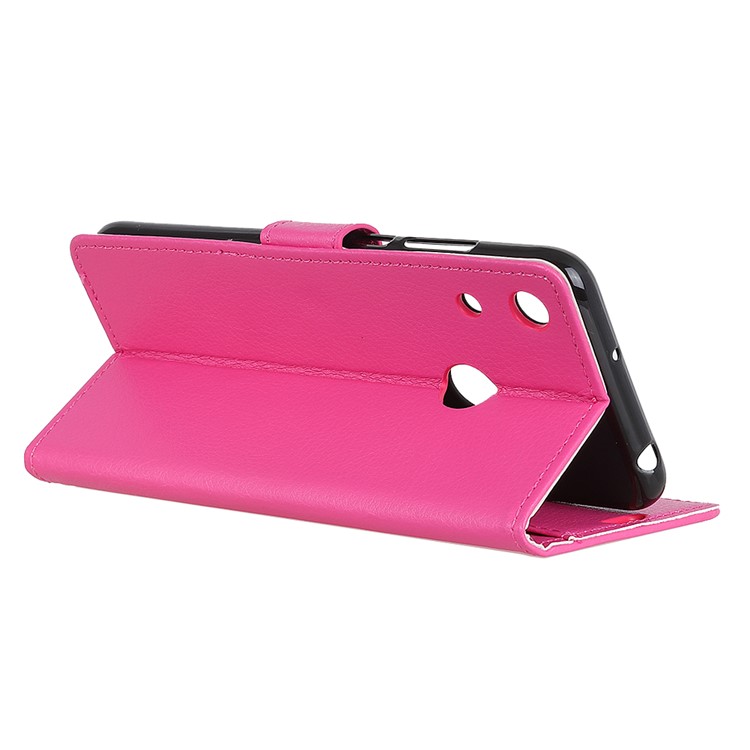 Litchi Skin PU Leather Wallet Shell for Huawei Honor 8A - Rose-7