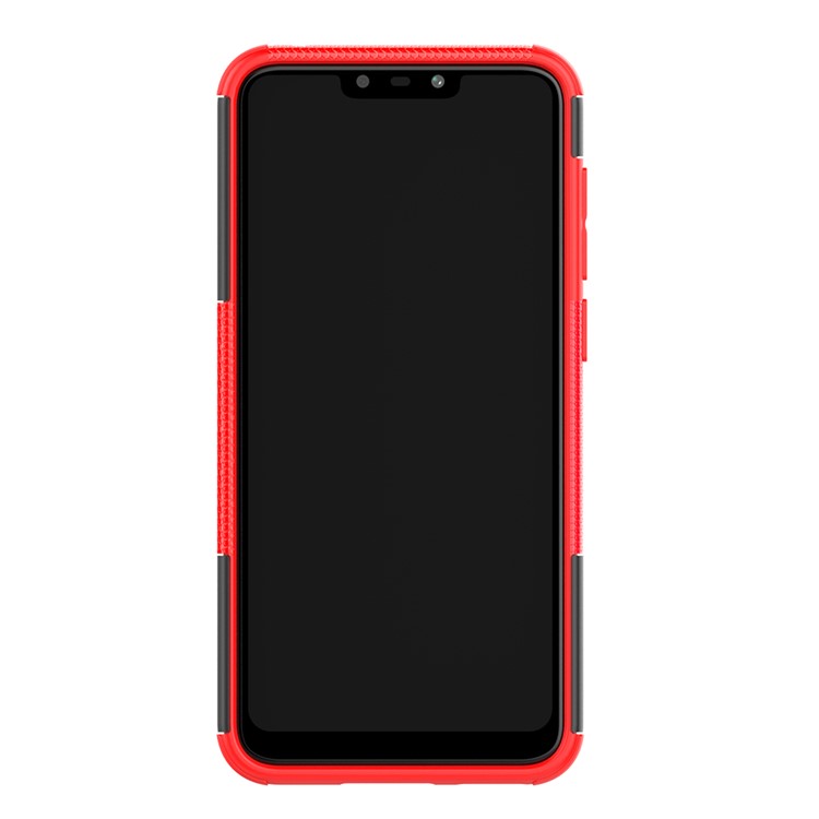 Cool Tyre Kickstand PC + TPU Hybrid Protection Case for Huawei Honor 8C - Red-3
