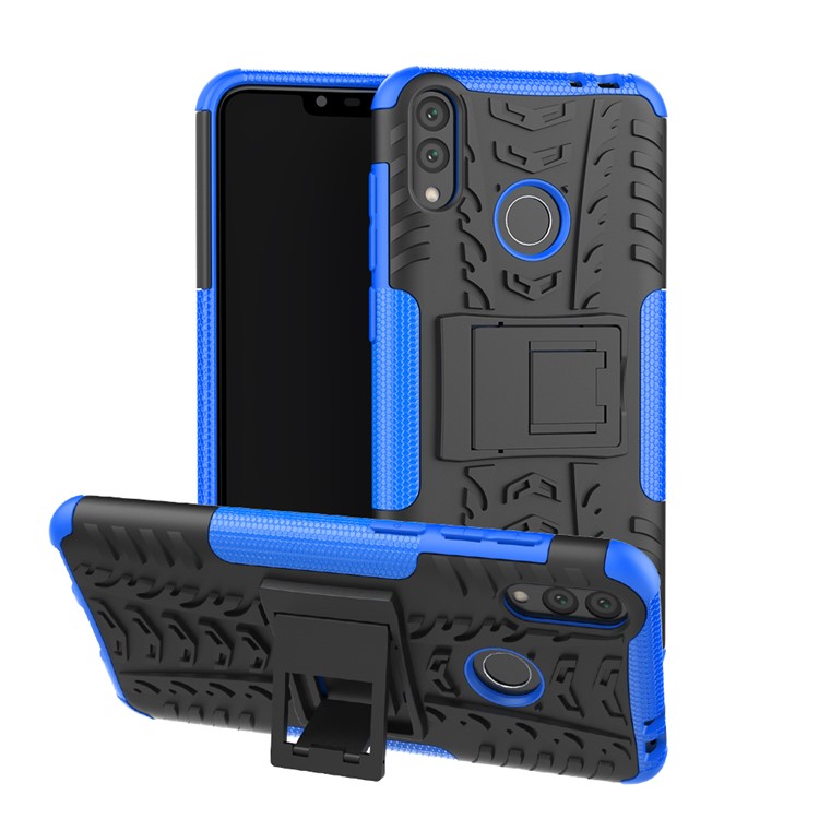 Cool Tyre Kickstand PC + TPU Hybrid Protection Cover for Huawei Honor 8C - Blue-1