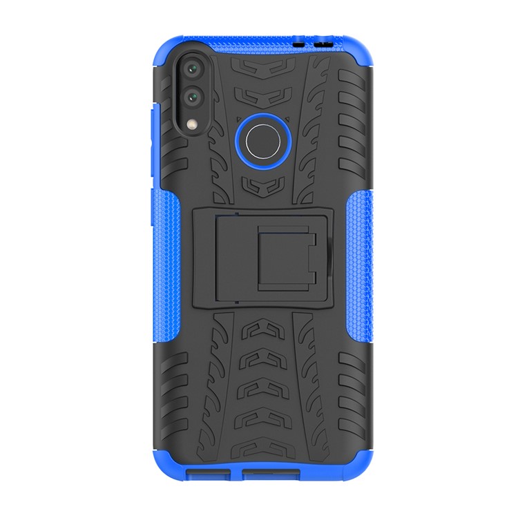 Cool Tyre Kickstand PC + TPU Hybrid Protection Cover for Huawei Honor 8C - Blue-2