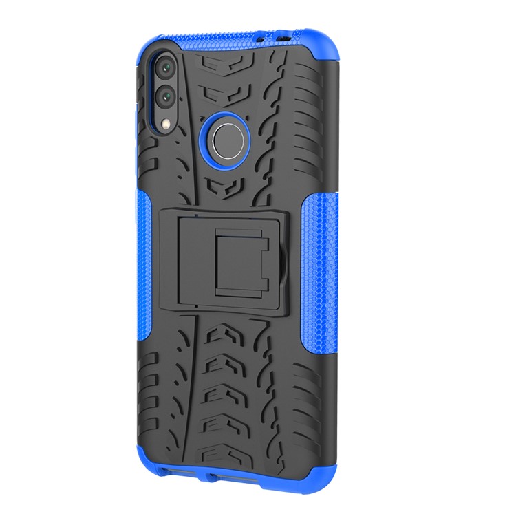 Cool Tyre Kickstand PC + TPU Hybrid Protection Cover for Huawei Honor 8C - Blue-4