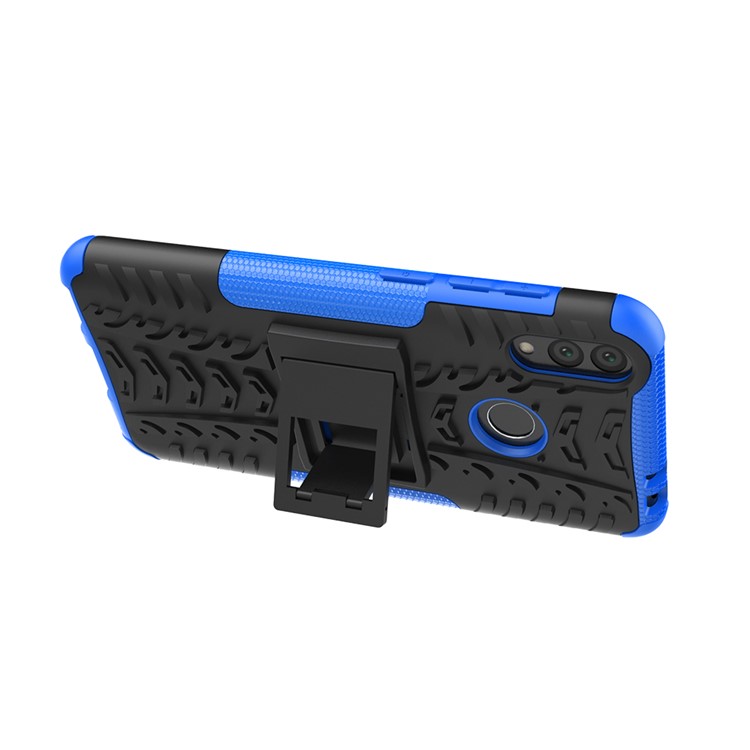Cool Tyre Kickstand PC + TPU Hybrid Protection Cover for Huawei Honor 8C - Blue-6