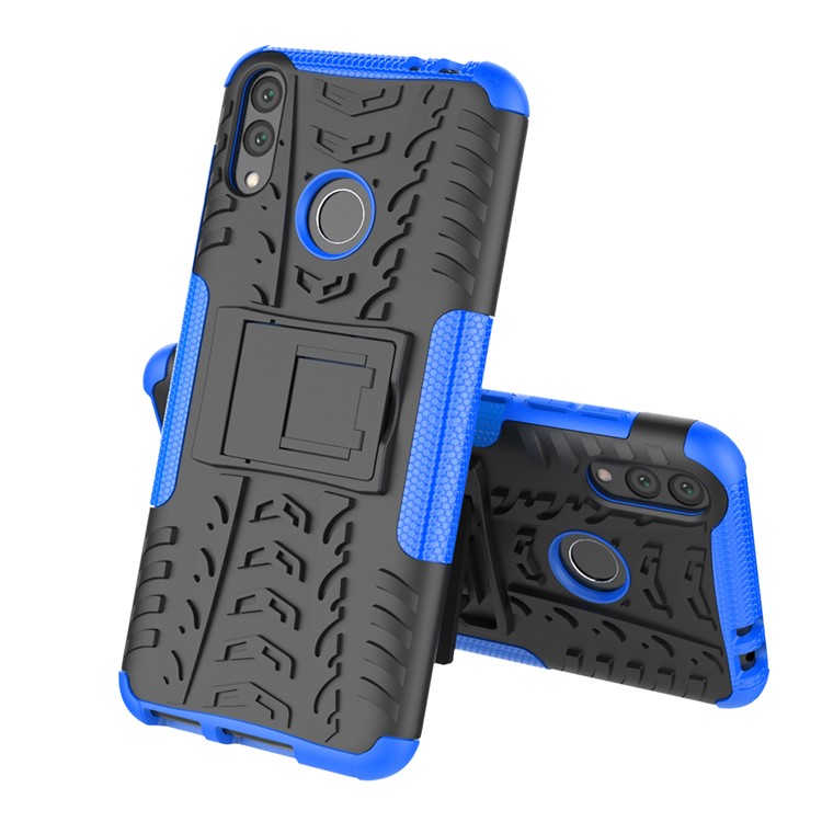 Cool Tyre Kickstand PC + TPU Hybrid Protection Cover for Huawei Honor 8C - Blue-8