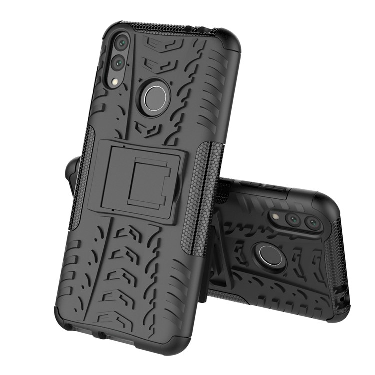 Cool Tyre Kickstand PC + TPU Hybrid Mobile Cover for Huawei Honor 8C - Black-8