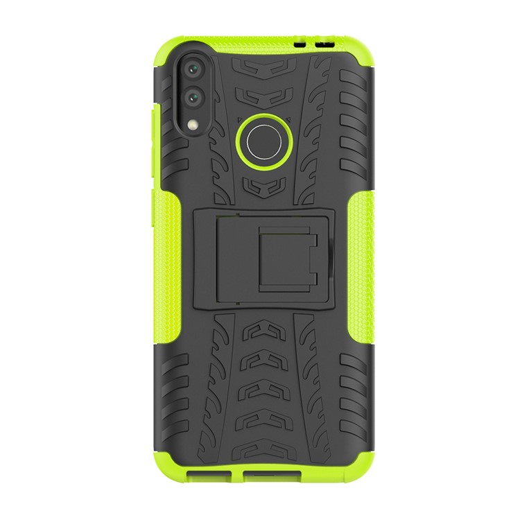 Cool Tyre Kickstand PC + TPU Hybrid Cellphone Cover for Huawei Honor 8C - Green-2