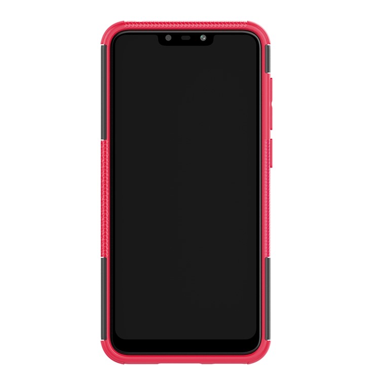 Cool Tyre Kickstand PC + TPU Hybrid Cellphone Case for Huawei Honor 8C - Rose-3