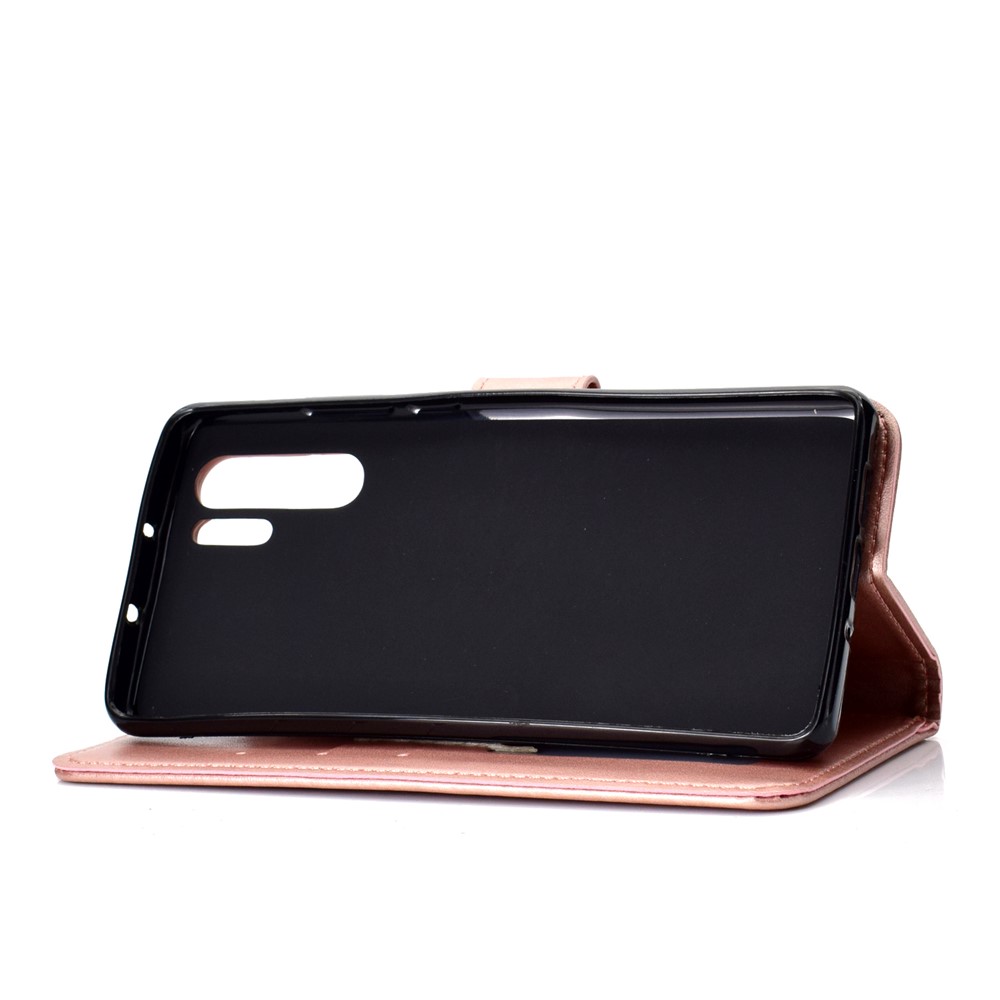 Modala Imprimé pu pu en Cuir Protection Mobile Phonee Case Pour Huawei P30 Pro - or Rose