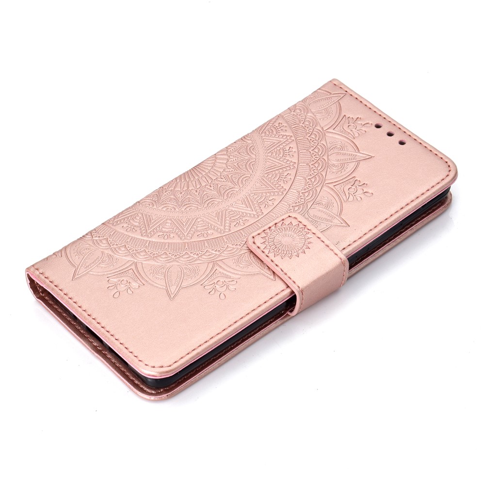 Imprinted Mandala Pattern PU Leather Protection Mobile Phone Case for Huawei P30 Pro - Rose Gold-7
