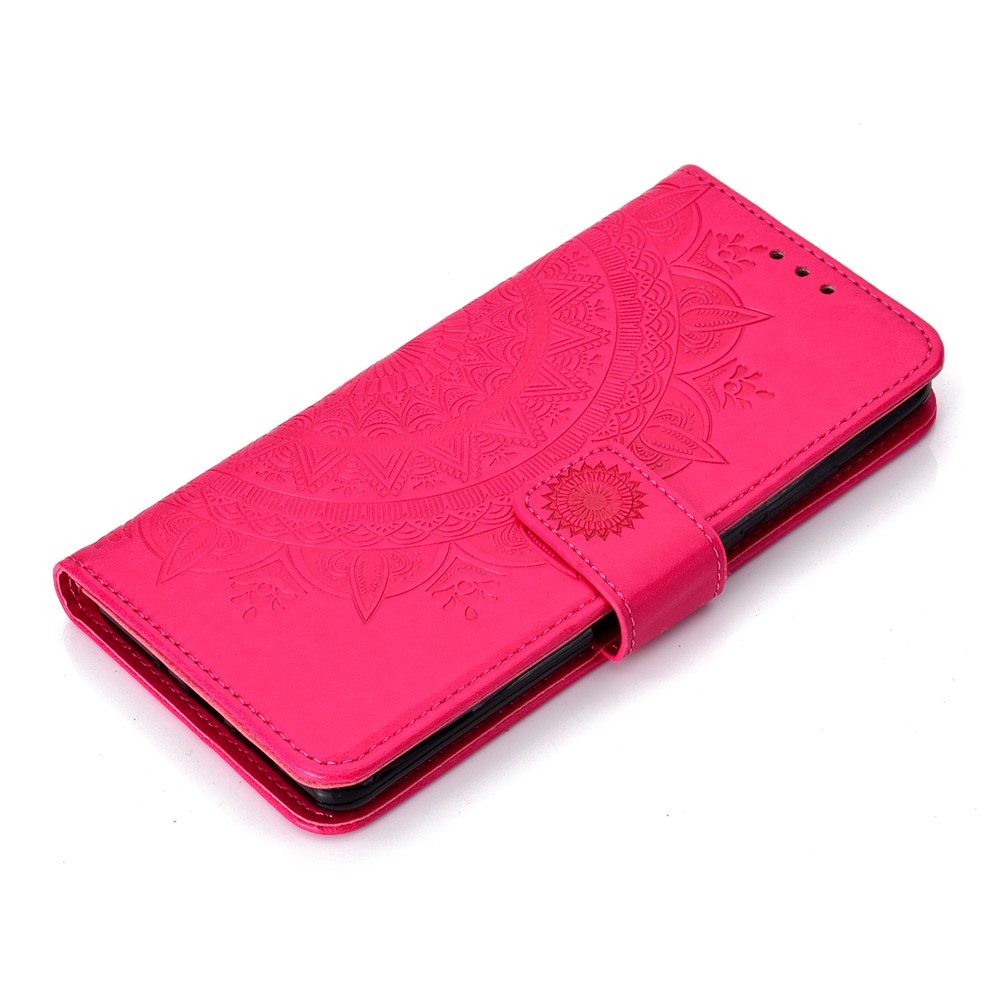 Imprinted Mandala Pattern PU Leather Mobile Case for Huawei P30 Pro - Rose-7