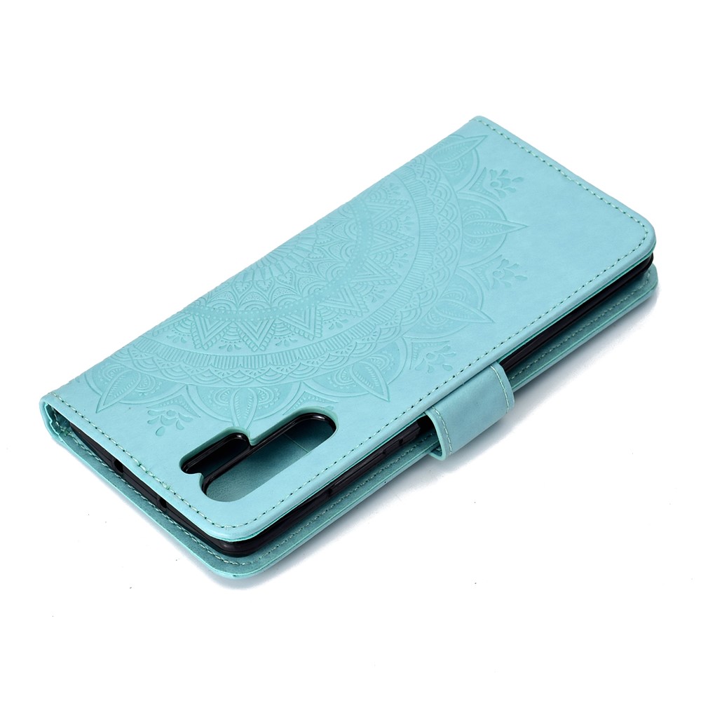 Imprinted Mandala Pattern PU Leather Protection Mobile Phone Cover for Huawei P30 Pro - Cyan-8