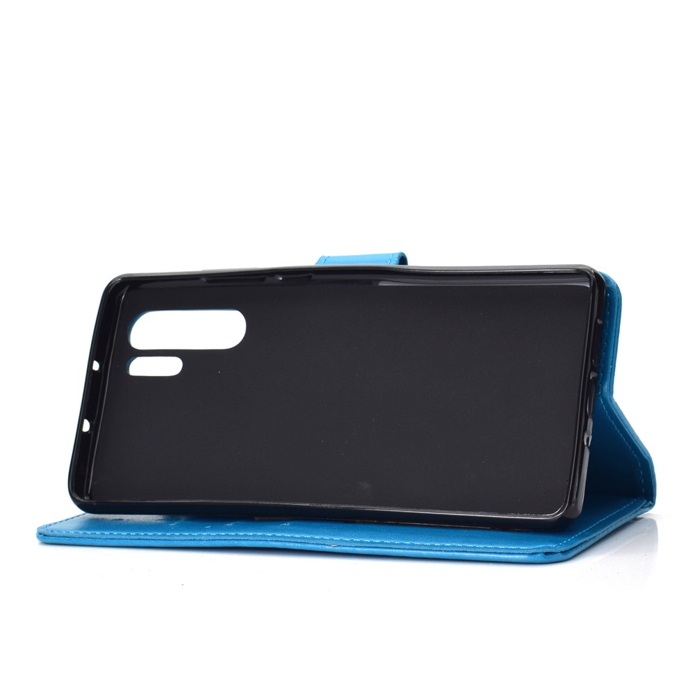 Coperchio di Protezione in Pelle PU Mandala Esprinted Per Huawei P30 Pro - Blu-5