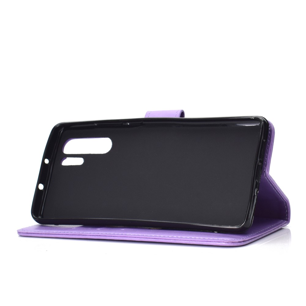 Modala Imprimé pu pu en Cuir Protection Téléphone Shell Pour Huawei P30 Pro - Violet