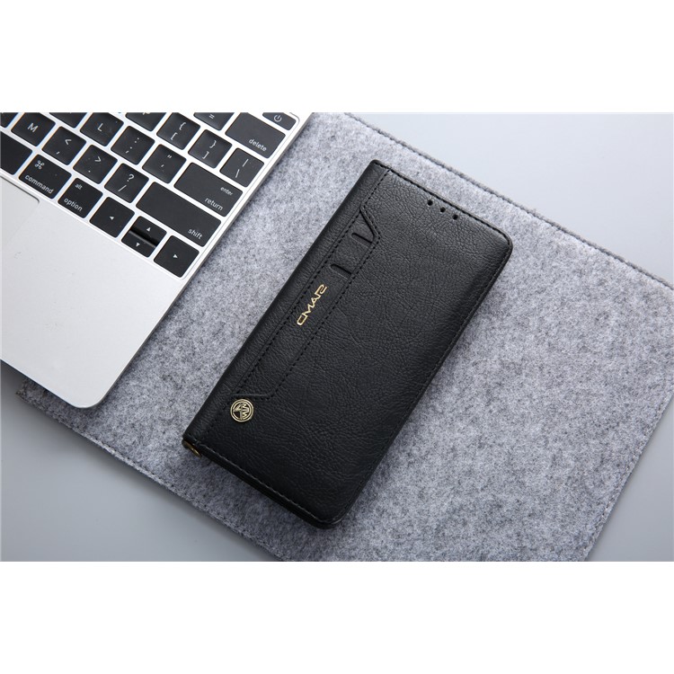 CMAI2 PU Leather Stand Wallet Mobile Case for Huawei Mate 20 Pro - Black-13