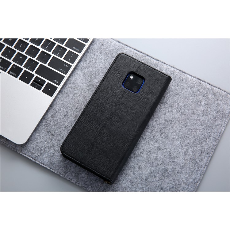 CMAI2 PU Leather Stand Wallet Mobile Case for Huawei Mate 20 Pro - Black-14