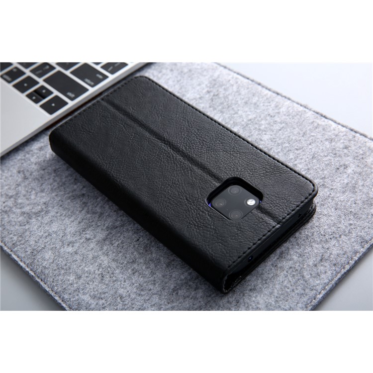 CMAI2 PU Leather Stand Wallet Mobile Case for Huawei Mate 20 Pro - Black-20