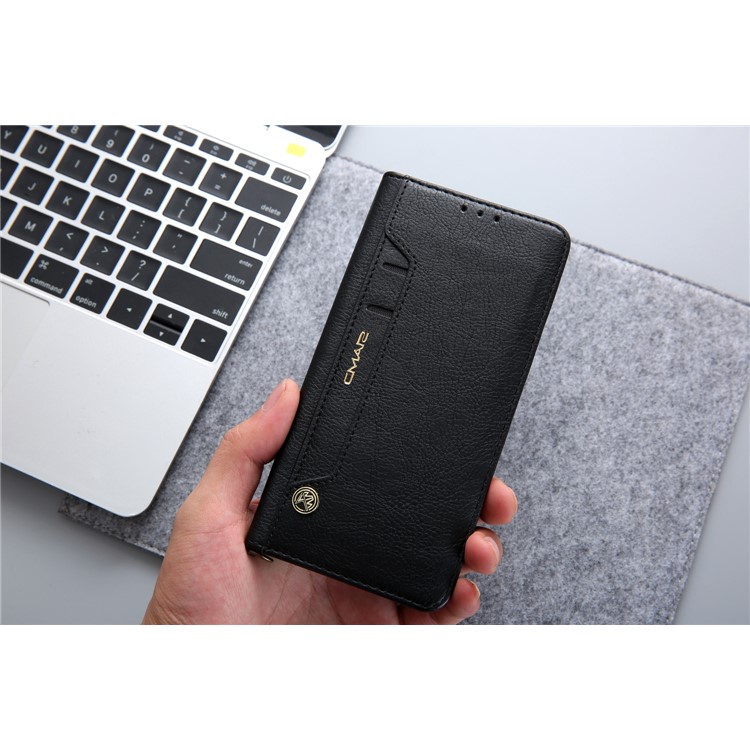CMAI2 PU Leather Stand Wallet Mobile Case for Huawei Mate 20 Pro - Black-21