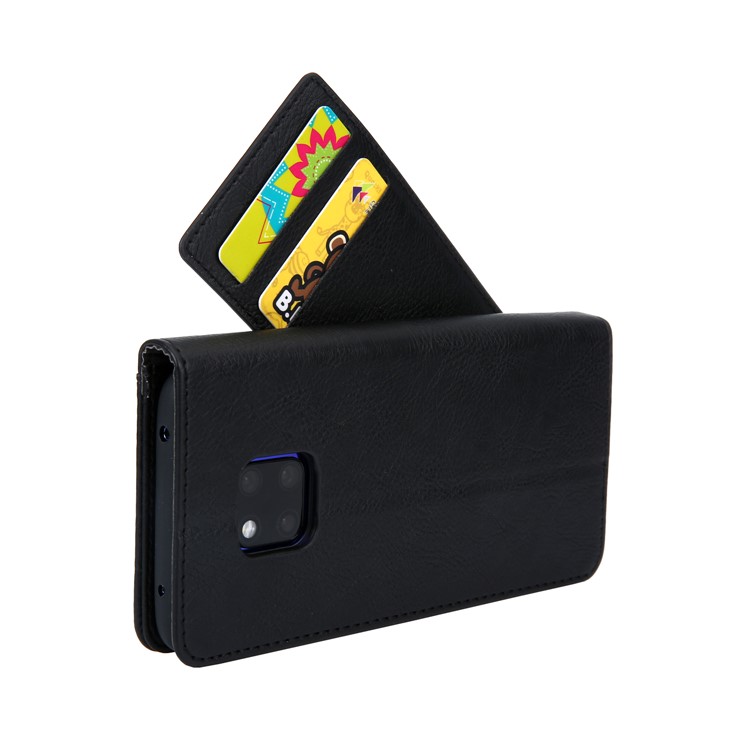 CMAI2 PU Leather Stand Wallet Mobile Case for Huawei Mate 20 Pro - Black-5
