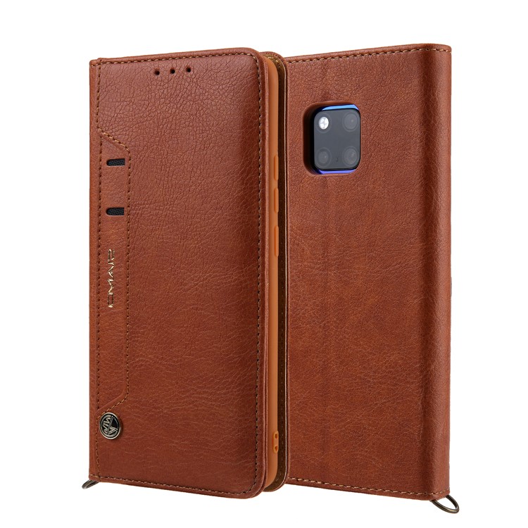 CMAI2 PU Leather Stand Wallet Mobile Casing for Huawei Mate 20 Pro - Brown-1