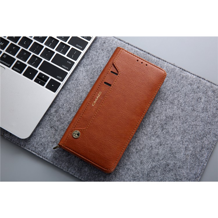 CMAI2 PU Leather Stand Wallet Mobile Casing for Huawei Mate 20 Pro - Brown-13