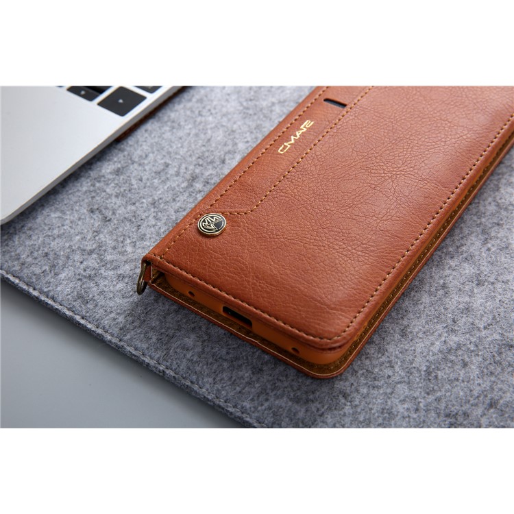 CMAI2 PU Leather Stand Wallet Mobile Casing for Huawei Mate 20 Pro - Brown-16