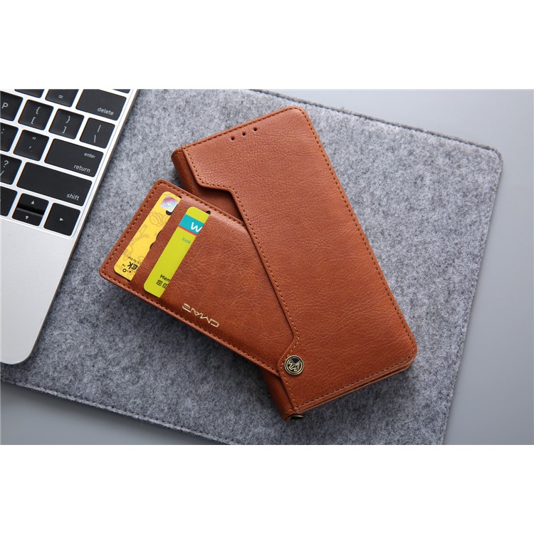 CMAI2 PU Leather Stand Wallet Mobile Casing for Huawei Mate 20 Pro - Brown-18