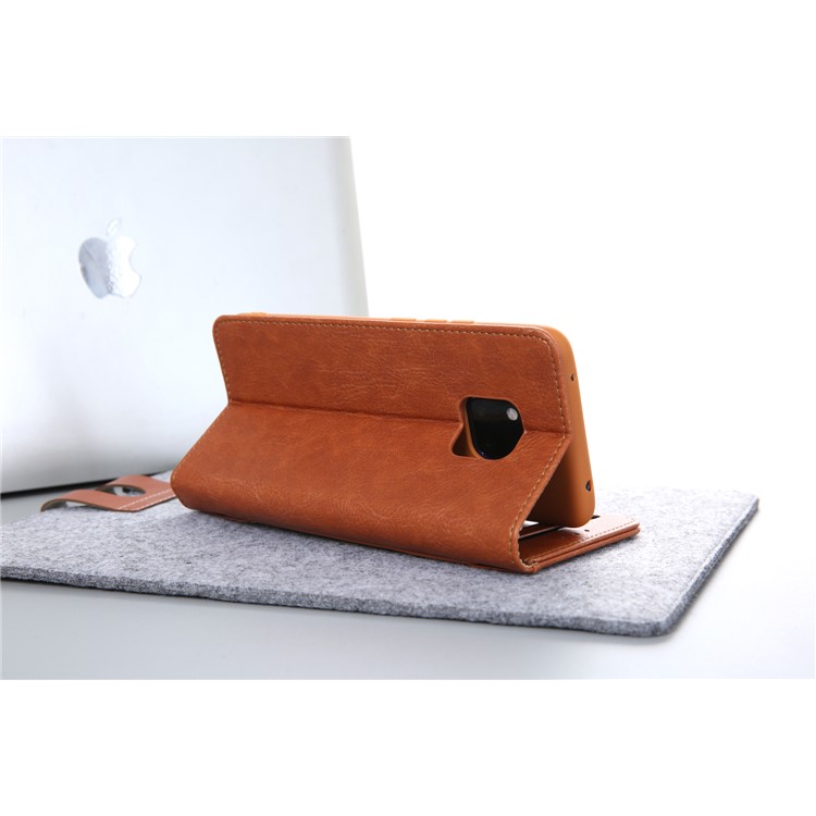 CMAI2 PU Leather Stand Wallet Mobile Casing for Huawei Mate 20 Pro - Brown-22