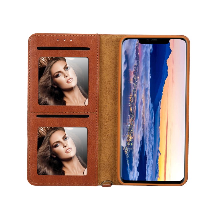 CMAI2 PU Leather Stand Wallet Mobile Casing for Huawei Mate 20 Pro - Brown-6