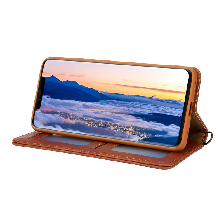 CMAI2 PU Leather Stand Wallet Mobile Casing for Huawei Mate 20 Pro - Brown-8