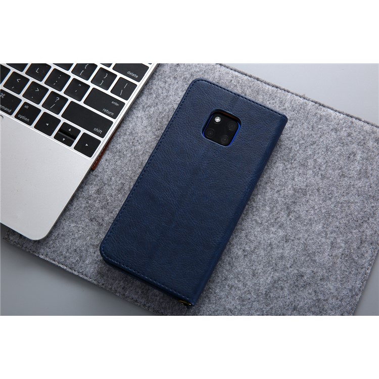 CMAI2 PU Leather Stand Wallet Mobile Cover for Huawei Mate 20 Pro - Blue-14
