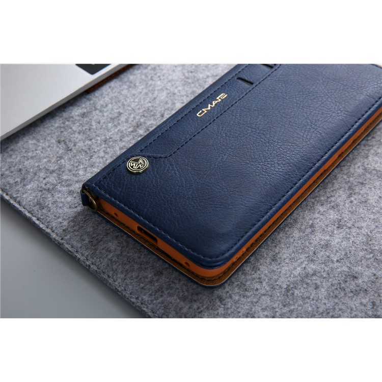 CMAI2 PU Leather Stand Wallet Mobile Cover for Huawei Mate 20 Pro - Blue-16