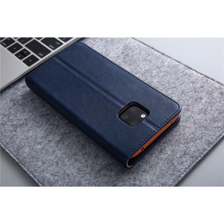 CMAI2 PU Leather Stand Wallet Mobile Cover for Huawei Mate 20 Pro - Blue-20