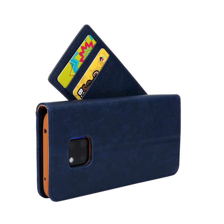 CMAI2 PU Leather Stand Wallet Mobile Cover for Huawei Mate 20 Pro - Blue-5
