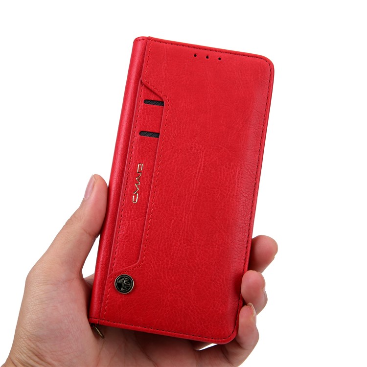 La Cáscara Del Teléfono De La Cartera Del Soporte Del Cuero De La PU CMAI2 Para Huawei Mate 20 Favorable - Rojo-12