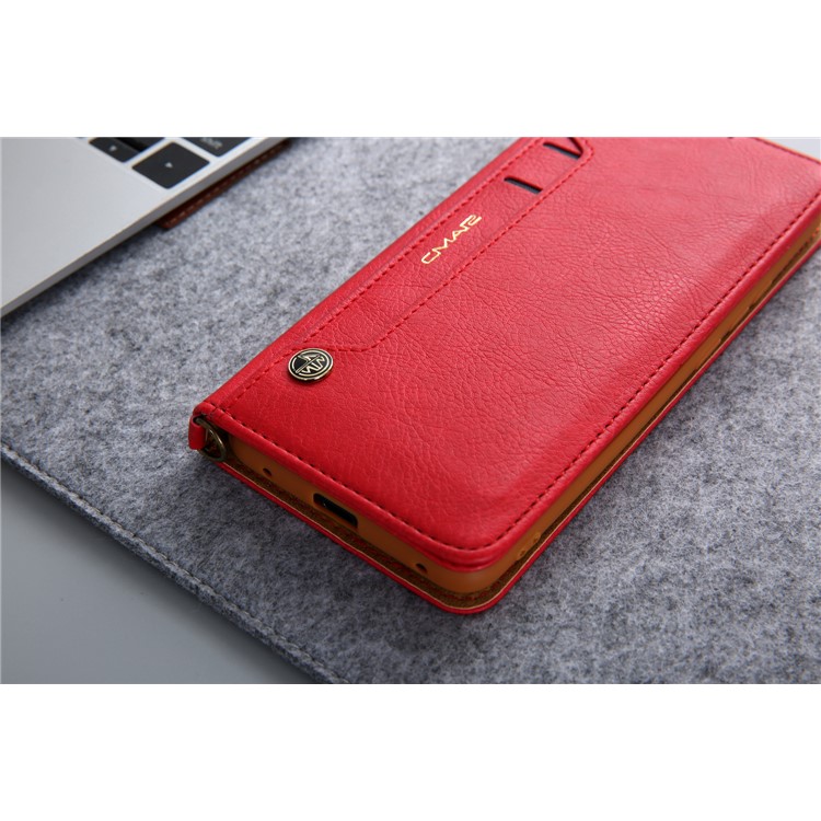 La Cáscara Del Teléfono De La Cartera Del Soporte Del Cuero De La PU CMAI2 Para Huawei Mate 20 Favorable - Rojo-16