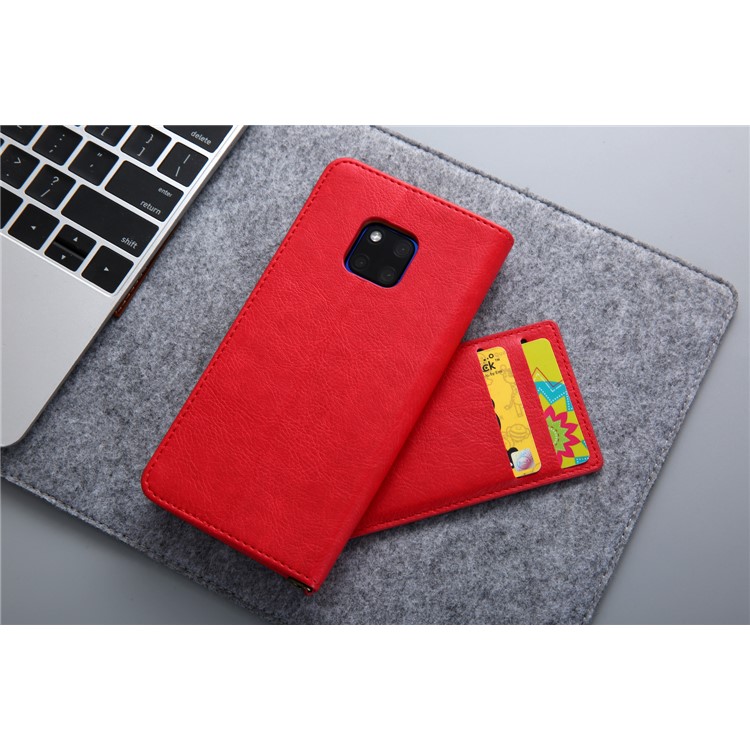 La Cáscara Del Teléfono De La Cartera Del Soporte Del Cuero De La PU CMAI2 Para Huawei Mate 20 Favorable - Rojo-19
