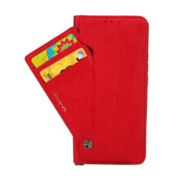La Cáscara Del Teléfono De La Cartera Del Soporte Del Cuero De La PU CMAI2 Para Huawei Mate 20 Favorable - Rojo-4
