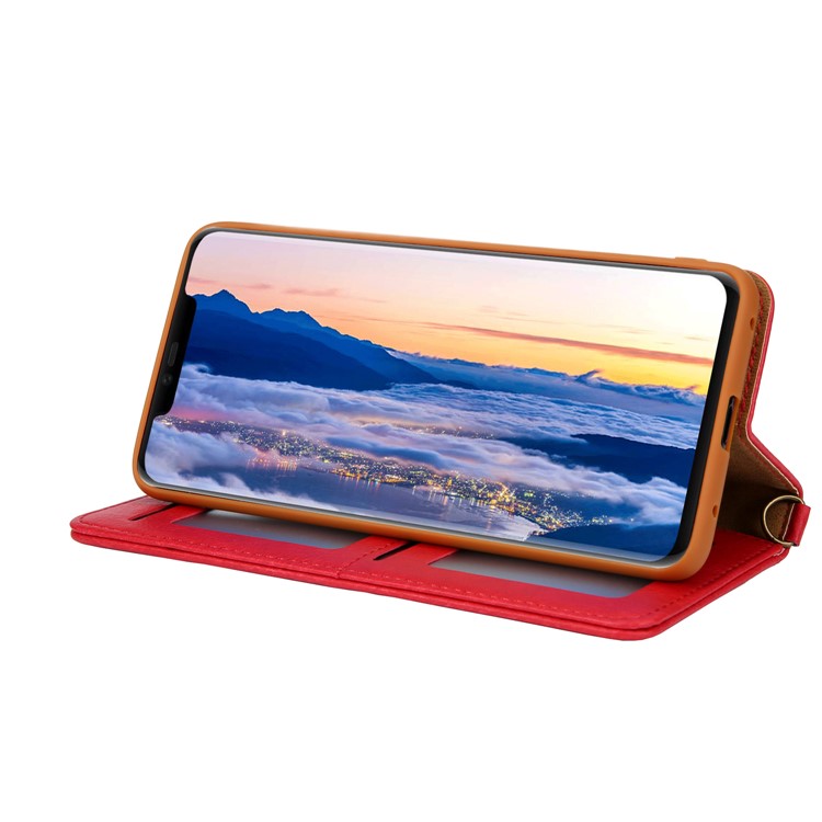 La Cáscara Del Teléfono De La Cartera Del Soporte Del Cuero De La PU CMAI2 Para Huawei Mate 20 Favorable - Rojo-8